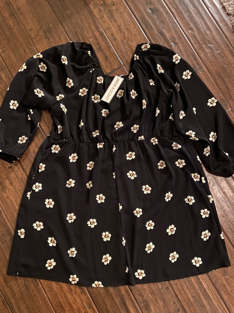 Piper & Scoot: The Gwenevere Floral Detail Dress In Black - 2xl — image 6 of 8
